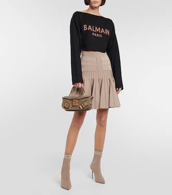 Pull raccourci en laine mélangée | Balmain