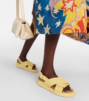 Sandalen Fussbett aus Leder | Marni