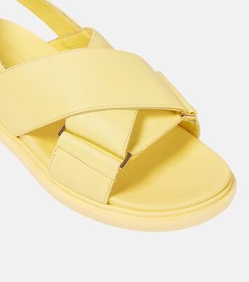 Sandalen Fussbett aus Leder | Marni