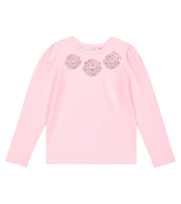 Printed cotton-blend jersey T-shirt | Monnalisa