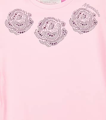 Printed cotton-blend jersey T-shirt | Monnalisa