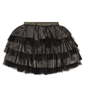 Tiered tulle skirt | Balmain Kids