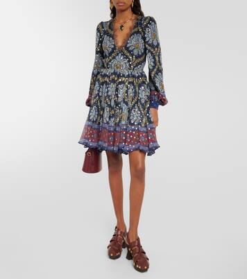 Vestido corto en jacquard de seda | Etro