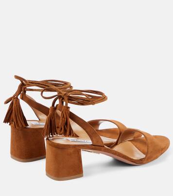 Sandalen Alu 50 aus Veloursleder | Aquazzura