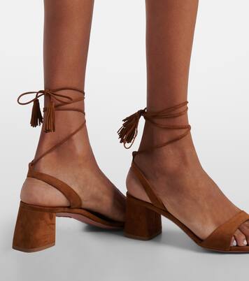 Sandalen Alu 50 aus Veloursleder | Aquazzura