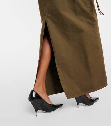 Denim cargo maxi skirt  | Blumarine