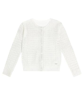 Cardigan en coton métallisé | Chloé Kids