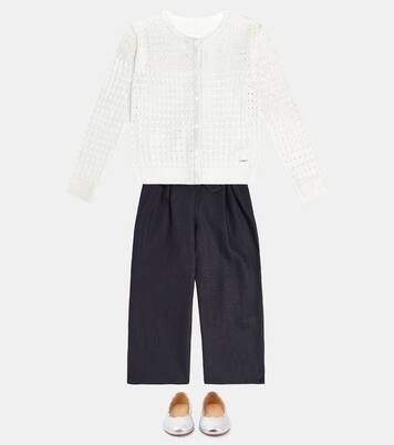 Cardigan en coton métallisé | Chloé Kids