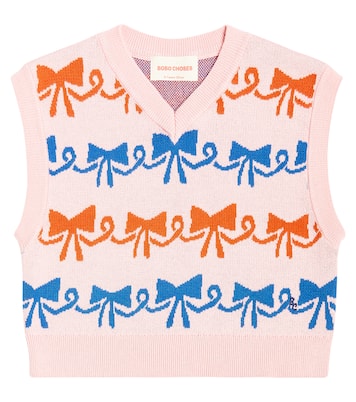 Cotton jacquard sweater vest | Bobo Choses