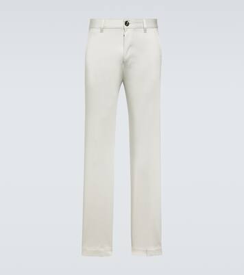 Straight cotton satin chinos | Ami Paris