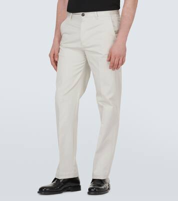 Straight cotton satin chinos | Ami Paris