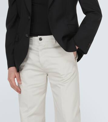 Straight cotton satin chinos | Ami Paris