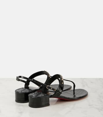 MJ Thong croc-effect leather sandals | Christian Louboutin