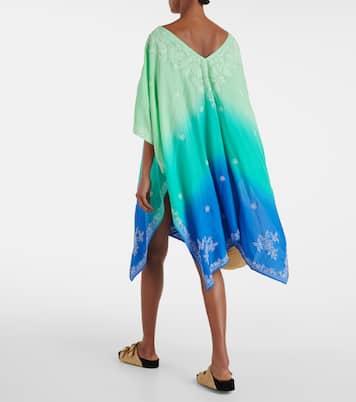 Embroidered ombré silk kaftan | Juliet Dunn