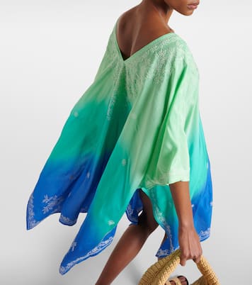 Embroidered ombré silk kaftan | Juliet Dunn