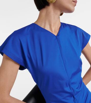 Robe midi froncée | Victoria Beckham