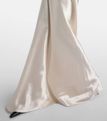 Halterneck satin gown | Saint Laurent