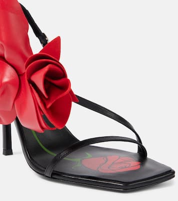 Verzierte Slingback-Sandalen aus Leder | Magda Butrym