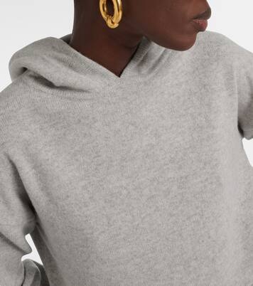 Cropped satin-trimmed wool hoodie | JW Anderson