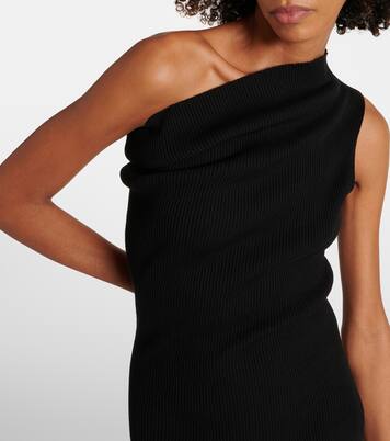One-shoulder jersey maxi dress | Rick Owens