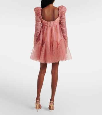 Ruched point d'esprit tulle minidress | Zimmermann