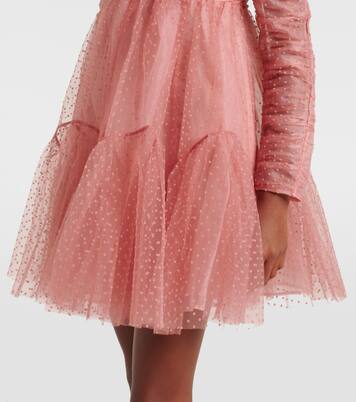 Ruched point d'esprit tulle minidress | Zimmermann