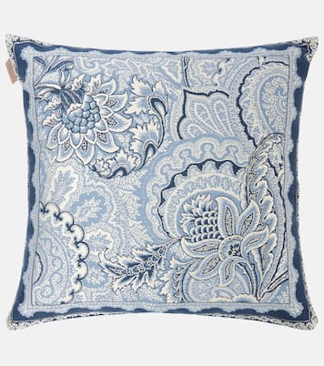 Bloom embroidered cotton-blend cushion | Etro