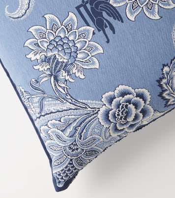 Bloom embroidered cotton-blend cushion | Etro