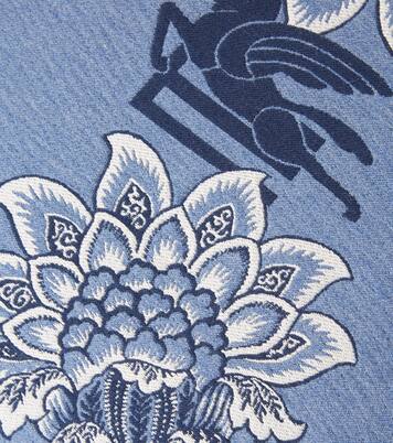 Bloom embroidered cotton-blend cushion | Etro