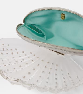 Clutch Crystal Shell con cristalli | Aquazzura