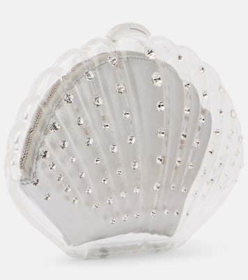 Clutch Crystal Shell con cristalli | Aquazzura