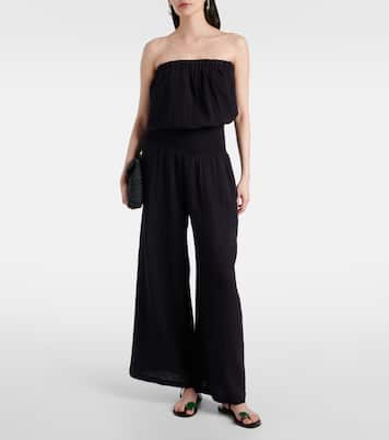 Naomi strapless cotton jumpsuit | Melissa Odabash