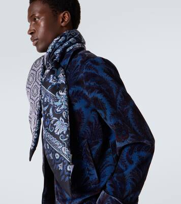 Paisley printed silk twill scarf | Etro