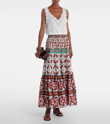 Jupe longue Big imprimée en coton  | La DoubleJ