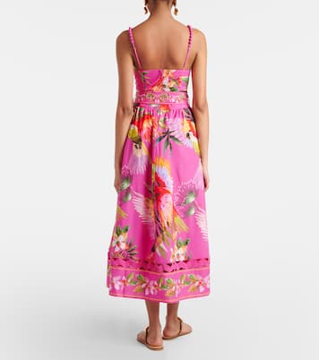 Bedrucktes Midikleid aus Baumwolle | Farm Rio