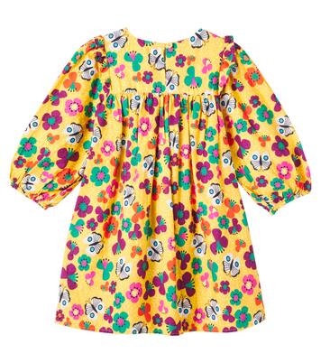 Printed ruffle-trimmed cotton dress | Fábula