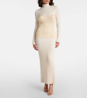 Robe longue en laine mélangée | Jean Paul Gaultier