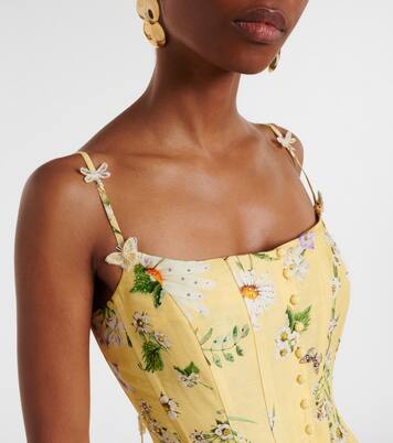 Robe Daisy Chains en lin et soie | Camilla