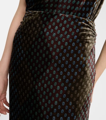 Gonna lunga in raso con stampa | Dries Van Noten