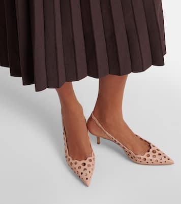 55 leather slingback pumps | Gianvito Rossi