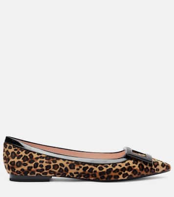 Gommette Ball calf hair ballet flats | Roger Vivier
