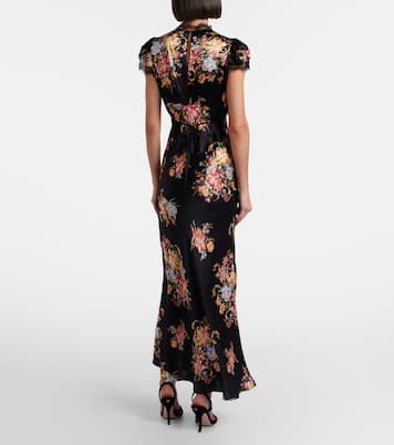 Midikleid aus Seide mit Spitze | Rodarte