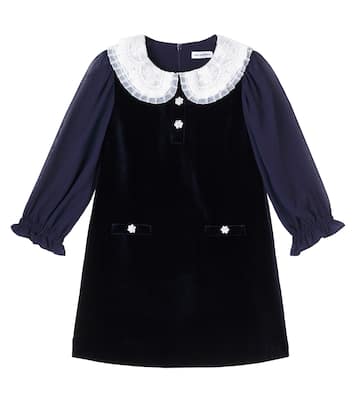 Robe en velours et dentelle | Self-Portrait Kids