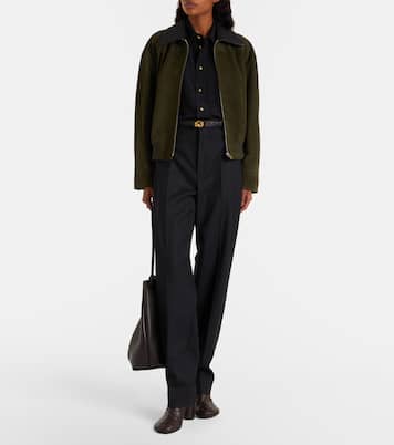 Intrecciato suede blouson jacket | Bottega Veneta