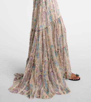 Robe aus Seiden-Georgette mit Spitze | Etro