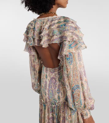 Robe aus Seiden-Georgette mit Spitze | Etro