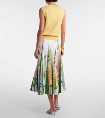 Midirock aus Popeline | Oscar de la Renta