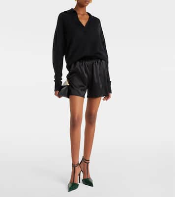 High-rise silk-blend satin shorts | Tom Ford