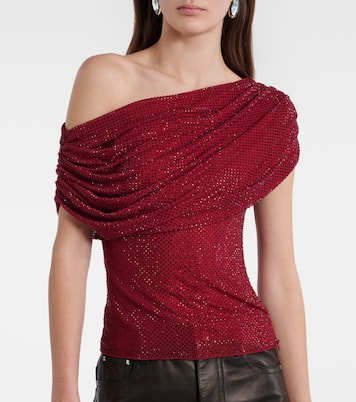 Top aus Mesh mit Pailletten | Self-Portrait