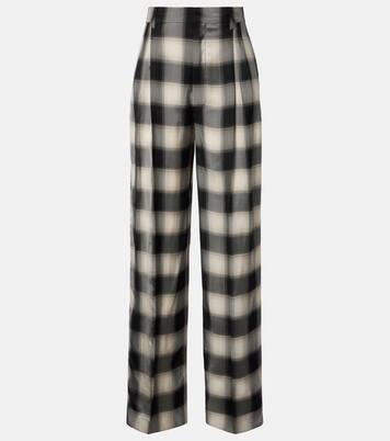 Checked wide-leg pants | Phoebe Philo